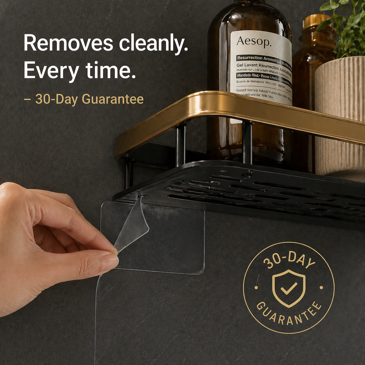 NORA Shelf™ | No-Drill Wall Organiser — Damage-Free Storage for Renters
